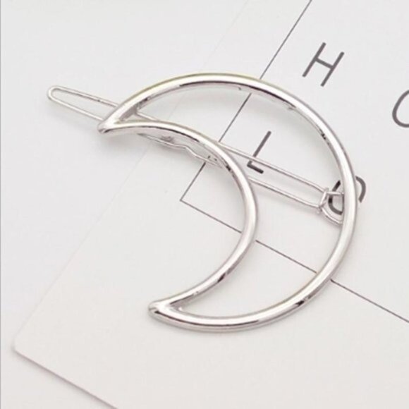 Boho "Moon Phase" Minimalist Crescent Hair Clip - Picture 7 of 11